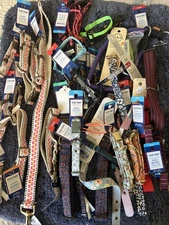 Lot of 40+ Dog Collar Leash S/M/L Collar Accessories Top Paw Pet NEW