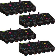 4 Pcs 3D Circus Awning Wall Decoration Chalkboard Circus Stripes Dot Style