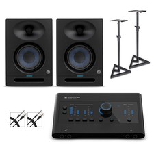 PreSonus Quantum ES4 Interface w/Eris 2nd Gen Studio5 Pair, Cables  Stands
