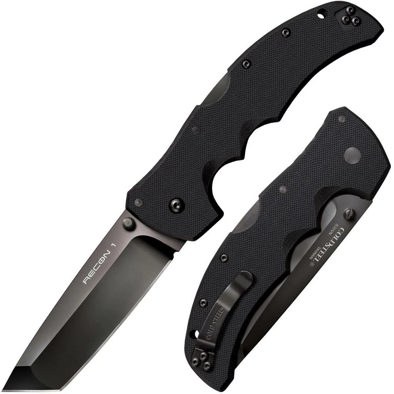 Cold Steel Knives Recon 1 Lockback 27BT Black S35VN Tanto Black G10