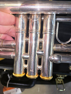 Bach Stradivarius Bb Silver Plated Trumpet Medium Bore w/ Case & Mouthpiece
