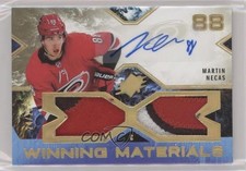 2021-22 SPx Winning Materials Premium Auto 24/25 Martin Necas #WM-MN Auto 0c3