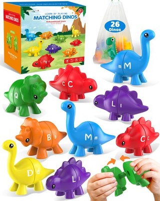 Walenty 26PCS Dinosaur Alphabet Learning Toys Small, Bright, Vibrant Colors