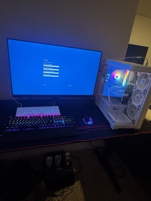 Custom/Whitebox White Gaming Tower PC Dedicated Graphics RGB Lighting
