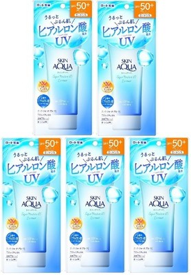 [US Seller]SKIN AQUA Super Moisturizing UV Essence 80g / 2.8 oz Set Of 5