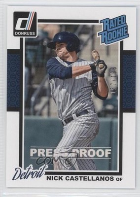 2014 Panini Donruss Rated Press Proof Silver /199 Nick Castellanos Rookie RC uk2