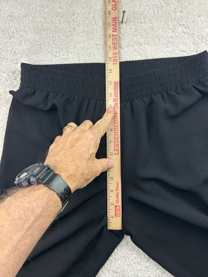 Alyx Pants Womens Medium Black Wide Leg Pull On Stretch Waist Casual Comfort - Image 4 of 4