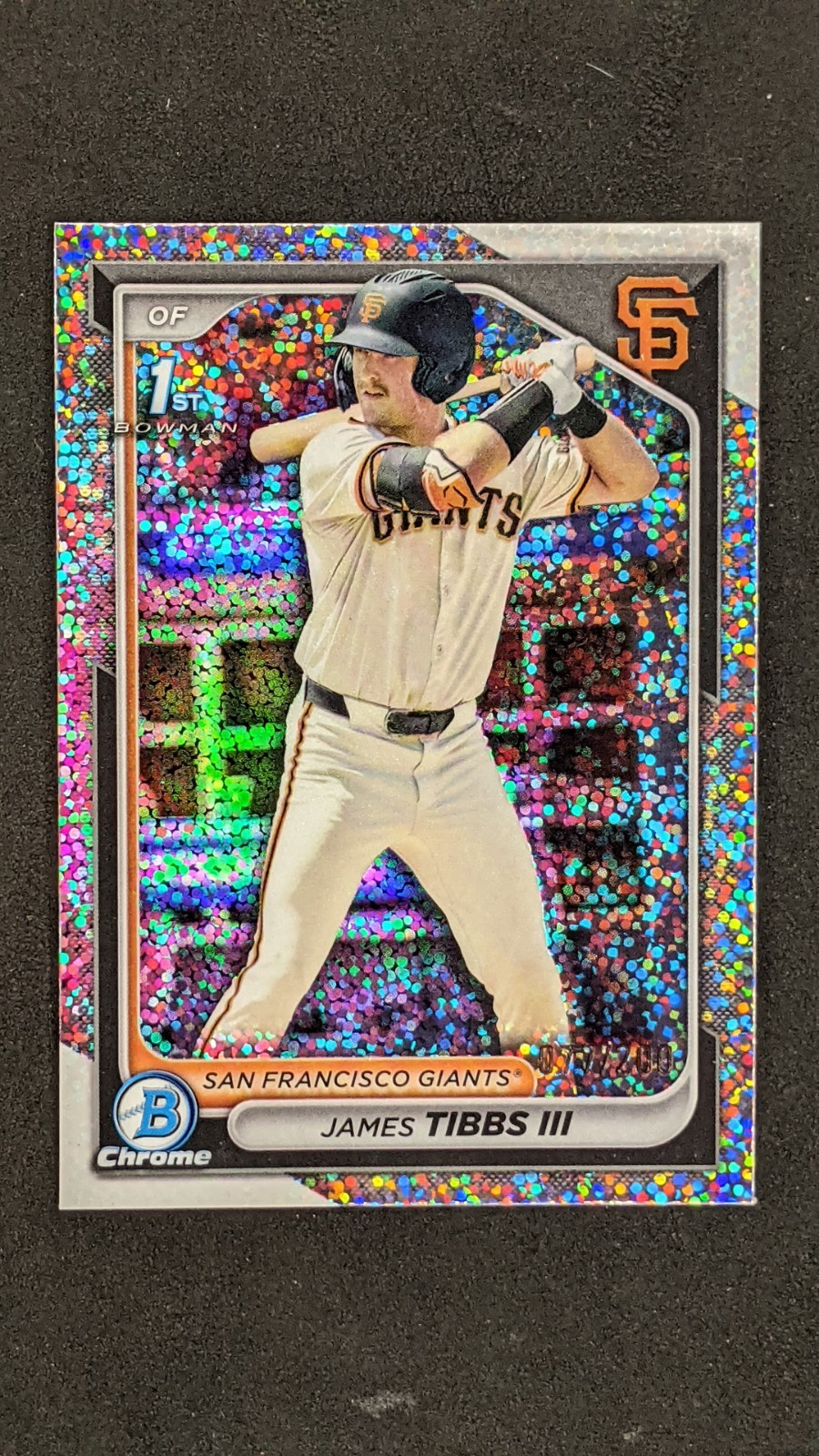 JAMES TIBBS III 2024 Bowman Draft Chrome #BDC-40 Sparkle Refractor /200 Dodgers