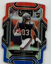 2021 Panini Select Dazz Newsome Red and Blue Die Cut Rookie #298 RC Bears