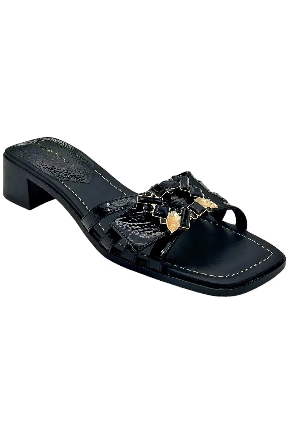 Donald Pliner Women's Bellamy Crinkle Patent Slip-On Sandal Black
Opens in a new window or tab