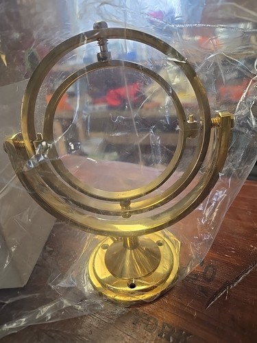Weems And Plath Gimbal Brass mount For Yacht Lamp #705 Still In Original Plastic - Picture 3 of 13