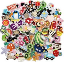67 Pcs Small Iron On Patches Random Assorted Embroidered Applique Sew On Mini Ca