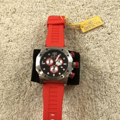 Invicta Sea Hunter Gen IV 52mm Quartz Watch Red Black Chronograph 