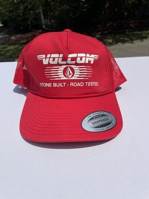 NWT Volcom Retro Red Trucker Snapback Hat Adjustable Cap