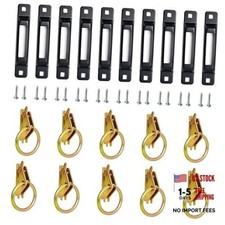 10 Pack Black E-Track Tie Down Slots  10 10x Slots  10x Galvanized O-Rings