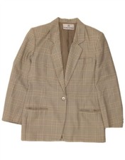 Giacca blazer donna FIORELLA RUBINO linea lunga UK 12 grigio medio check QX06