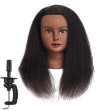Traininghead 100 Real Hair Mannequin Head Training Head Cosmetology Doll Hea...