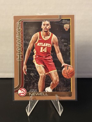 Topps 2025-26 Asa Newell Atlanta Hawks RC Gold #223 #/2025