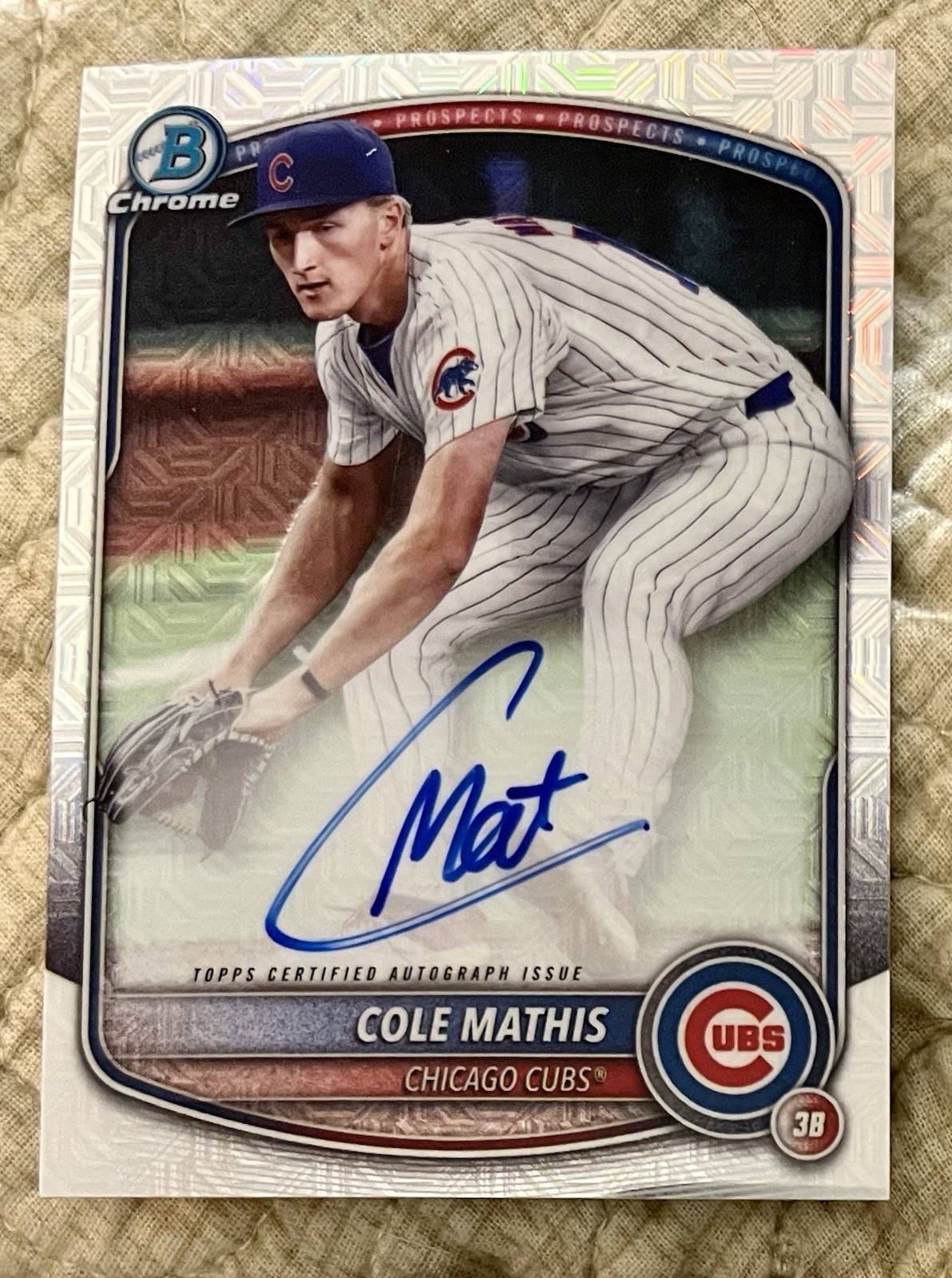 2025 Bowman Mojo Chrome Auto Autograph #BMA-CM - Cole Mathis