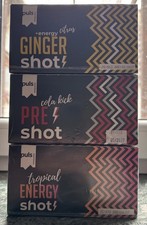 Puls Nutrition Energy Shots, 36 Count a 60ml, Citrus Ginger, Tropical, Cola, Original Box
