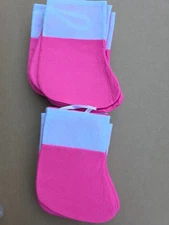 Mini Pink and White Felt Christmas Stockings Lot of 24 New Open Box