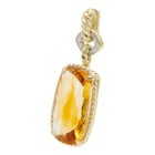 David Yurman 18k Yellow Gold Diamond Accent Citrine Twist Bezel Pendant #JB672-3 — photo 3