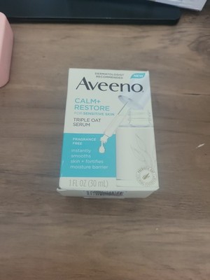 Aveeno Calm + Restore Triple Oat Sensitive Skin Facial Serum, 1 Oz New
