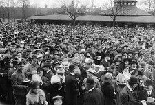 Germany Berlin. Spectators at harness racing track Karlshorst. East Old Photo
