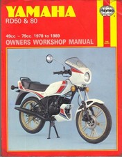 YAMAHA RD50 M,RD50 MX,RD50 MX II,RD80 MX HAYNES WORKSHOP MANUAL 1978-1989