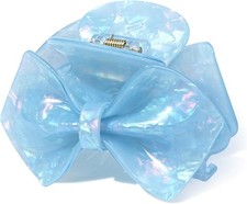Cute Bow Claw Clip - Sparkly Hair Claws for Women, Strong Hold 3.1 inch medium