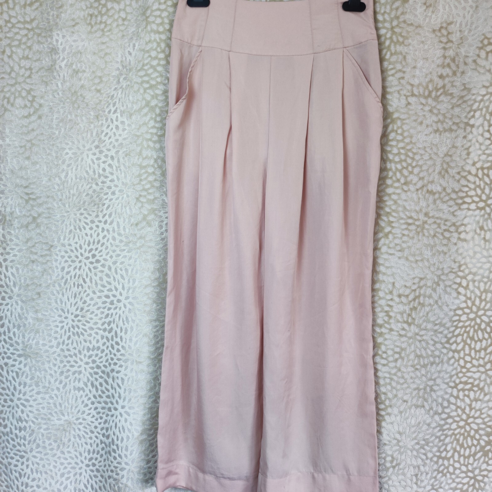 NWT Free People UK 6 Light Pink Two Piece Set Co Ord Blouse Wide Leg Trousers image 2