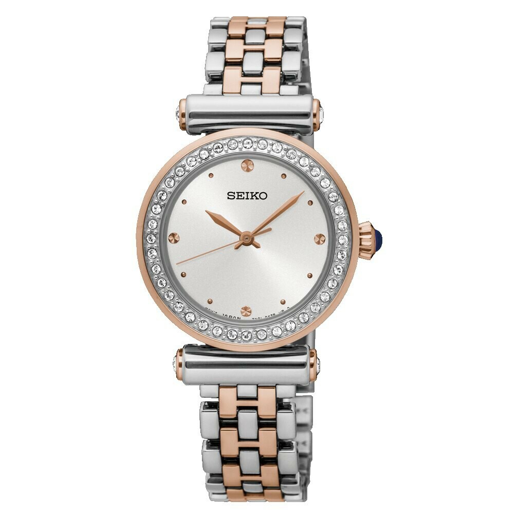 SEIKO Analog Crystal Womens Two-Tone Watch SRZ466P1 | eBay