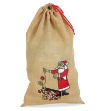 Jutesack Nikolaus 50 x 70 cm Weihnachtsmann Geschenkesack