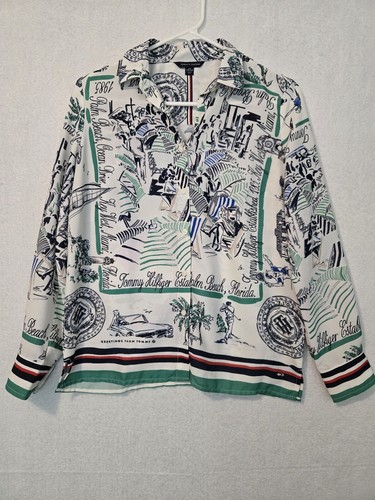 Tommy Hilfiger Womens Printed Shirt XXS Polyester