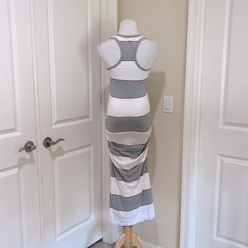 Standard James Perse Ruched Coastal Racerback Striped Maxi Dress - Size 1 - Picture 6 of 10