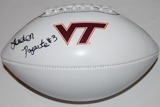 JADEN PAYOUTE signed (VIRGINIA TECH HOKIES) logo F/S football W/COA C JADEN PAYOUTE signed (VIRGINIA TECH HOKIES) logo F/S football W/COA C