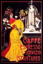 CAFFE ESPRESSO SERVIZIO INSTANTANEO COFFEE MACHINE ITALIAN VINTAGE POSTER REPRO