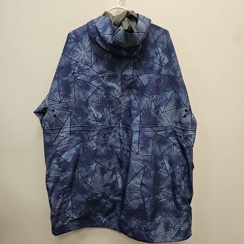 Napapijri Adud SL Waterproof Blue Camo Lightweight Long Rain Coat Parka Small - Picture 8 of 12