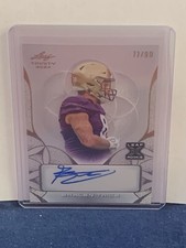 Bralen Trice 2024 Leaf Trinity Football Clear Auto 77/99 Washington Huskies