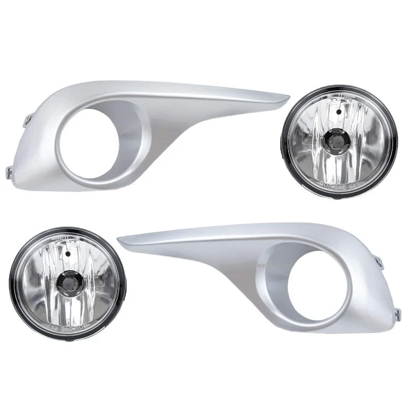 Clear Lens Pair OE Fog Light Lamp+Wiring+Switch Kit For 11-13 Toyota Highlander - Image 3 of 4