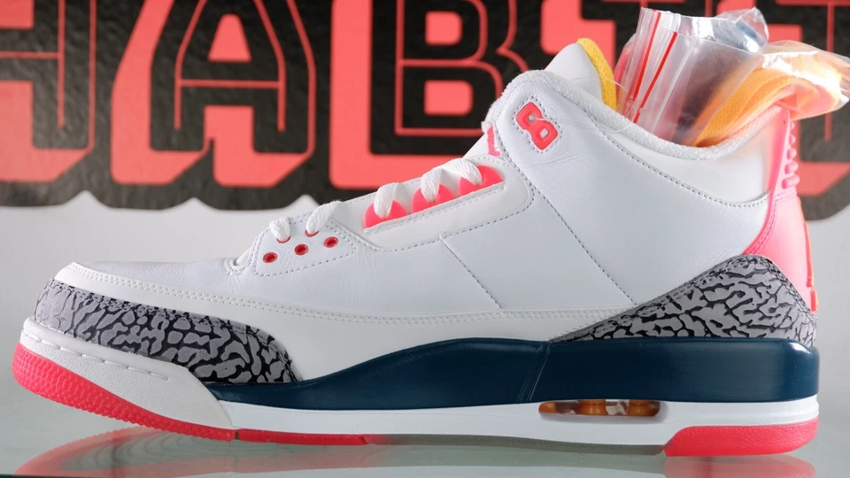 NEW Nike Air Jordan 3 III Retro Solefly Lotto SAMPLE Size 15 White Red Sneaker - Изображение 2 из 4