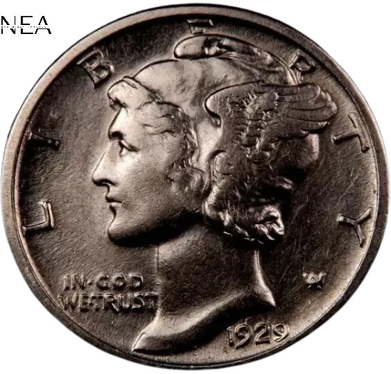 1929-S Mercury Dime ~ Borderline Uncirculated (AU++) ~~ 90% Silver