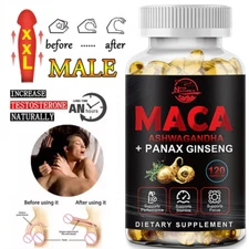 Maca Root With KSM Ashwagandha, Panax Ginseng & Black Pepper - 12000mg Capsules