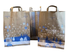 Trader Joe’s Paper Bag Holiday Limited 2024 Set of 3 Crafts Wrap Ships FREE