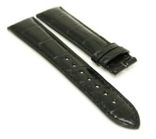 Zenith Genuine Alligator Leather Strap Black crocodile Watch Band 21 x 18 mm