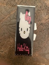 Retro Black Hello Kitty Rectangle 3-compartment Silver Mint Box Pill box