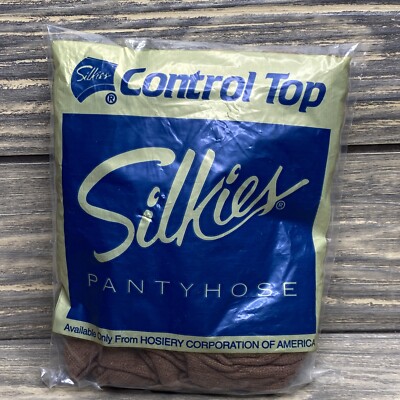 Vintage 1993 Silkies Pantyhose Control Top Queen Size Beige Color A1