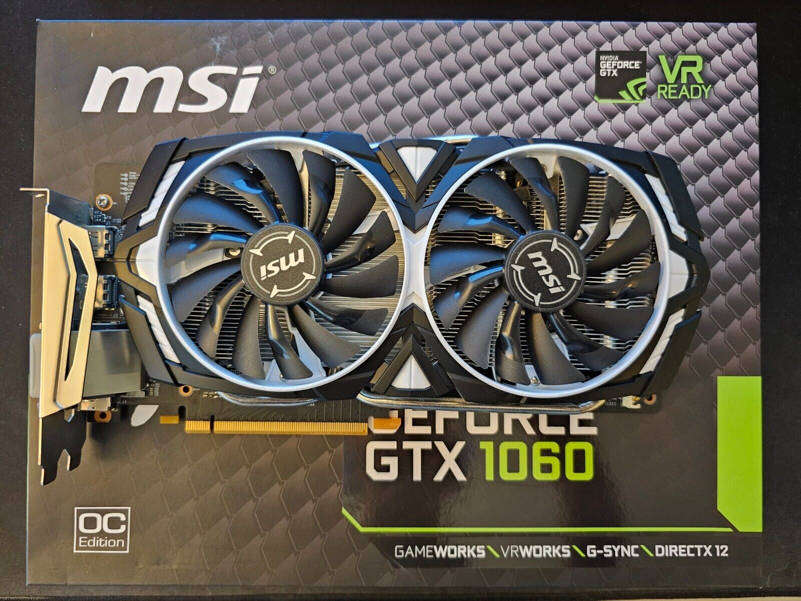 MSI GeForce GTX 1060 6GB ARMOR 6G OCV1 GDDR5 PCI