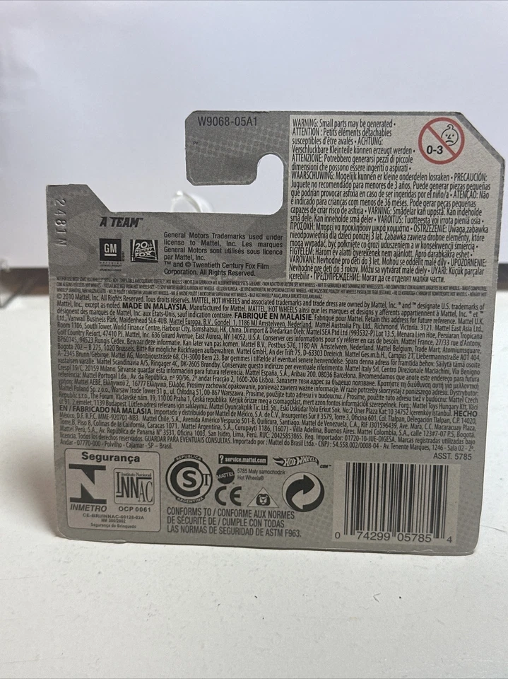 2011 Hot Wheels Premiere A-TEAM VAN - 1983 GMC Vandura - Short Card - Image 2 of 2