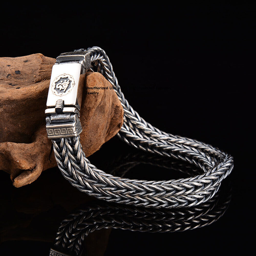 Pure S925 Sterling Silver 925 Chain 10mm Double Wheat Link